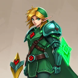 details art of samus aran as link
