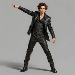 Timothée Chalamet digital art by Stanley Artgerm Lau, WLOP, Rossdraws, full body with dynamic pose, ful dressed, highly detailed award-winning masterpiece with incredible and beautiful details, trending on ArtStation