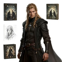 heroic urban fantasy character study, modern occultist, realistic sharp details, magical realism, rpg book portrait, white background, by greg rutkowski and larry elmore