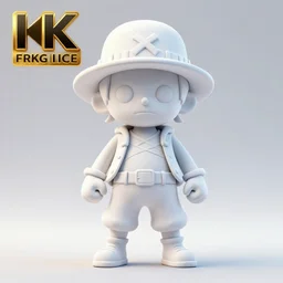 3d render of a still of One piece, white, blender, trending on artstation, 8k, highly detailed, disney pixar 3D style