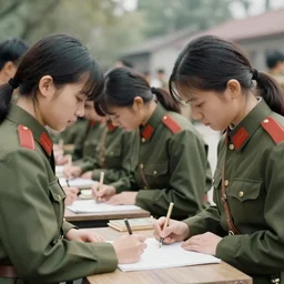 young women in a queue to sign up for the military, 1 9 3 9