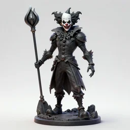 3d sculpt of a dark fantasy gothic circus clown, artstaton, League of Legends, red dead redemption2, overwatch, digital illustration