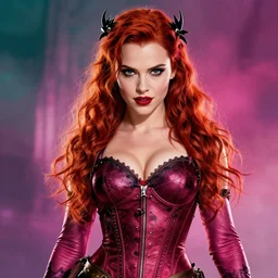 A beautiful portrait of Toni Garrn as Poison Ivy from Batman movie, digital art by Eugene de Blaas and Ross Tran, vibrant color scheme, highly detailed, in the style of romanticism, cinematic, artstation, Greg rutkowski