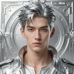 male portrait, handsome, sci - fi, palladium, ornate, highly detailed, intricate background, complex 3 d render by ilya kuvshinov, simon stalenhag, ruan jia, thomas kinkade, victo ngai, akihiko yoshida. unreal engine, blender, octane, ray tracing. luminous, sharp focus, masterpiece, post processing, deviantart