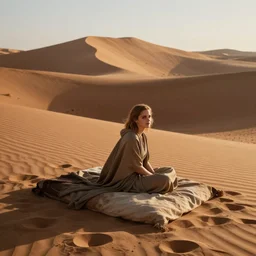 emma watson as a bedoin in the sahara desert