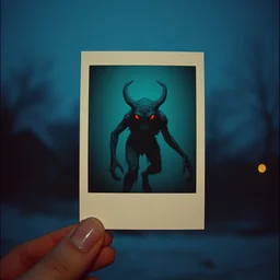 ominous polaroid photo of scary entity cryptid designed by jesper ejsing, by rhads, makoto shinkai and lois van baarle, ilya kuvshinov, rossdraws, toronto playground, midnight, global illumination