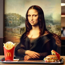 Monalisa at Mc. Donalds, 8k.