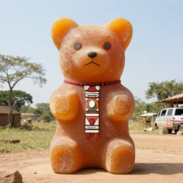 african tribal ritual around 1 0 ft tall gummy bear