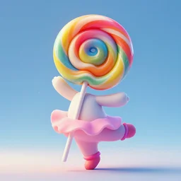 detailed lollipop dancing, cute, aesthetic, matte painting, art, artistic, detailed, vibrant, colorful, octane render, 8 k, hd, 4 k