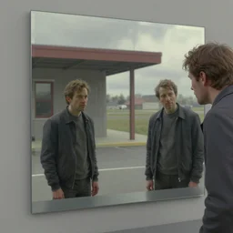two in the void, by the mirror, station, alex colville, otto mueller, stephen conroy, saito kazu octane rendering