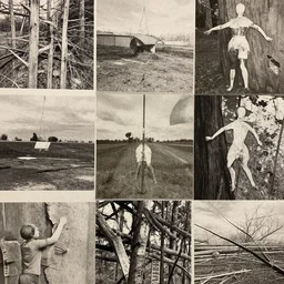 by michael heizer close - up accurate. a beautiful collage. you cannot see the future. you cannot change the past. all of life consists of running into darkness.