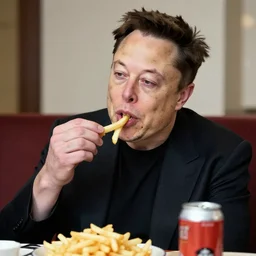elon musk went insane while eating white french fries