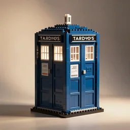 The Tardis, photo realistic, lego set