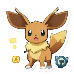 cute miss mascot kadabra kadabra kadabra pokemon sticker art, cronobreaker, beeple game icon