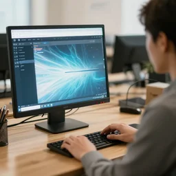 a computer using a human