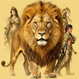 highly detailed portrait of a majestic lioness queen in the form of a beautiful woman. d & d, art by don bluth and ruan jia and carl larsson. trending on artstation, intricate details, energetic composition, golden ratio, concept art, illustration, elegant art