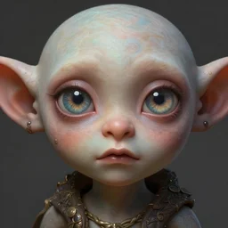 , goblin, detailed eyes, cute, fantasy, intricate, highly detailed, digital painting, 4k, HDR, concept art, smooth, sharp focus, illustration, by Wayne Reynolds