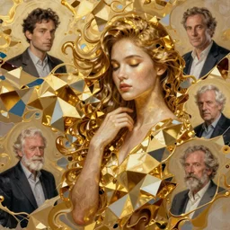 fluid polygonal masses of golden oil paints building chaotic structure of hyper beautiful girl in other dimension, wayne barlow, bao pham, donato giancola, larry elmore, masterpiece, trending on artstation, featured on pixiv, cinematic composition, beautiful lighting, sharp, details, hyper - detailed, hdr, 4 k, 8 k