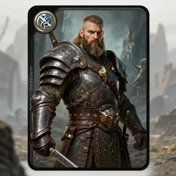 human hero, bearded gigachad in armour, d & d barbarian, nordic warrior, elden ring boss, powerful male character from warcraft, character portrait, trading card game art, perfectly shaded, extremely detailed, matte, artstation, volumetric lighting, 8 k, game cover art, sharp focus, deserted landscape, dark fantasy vibe, art by frank frazetta and artgerm