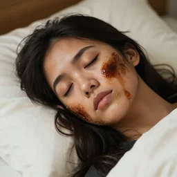 sleeping with soda on my face