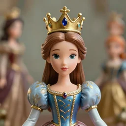 closeup portrait of tin toy fairytale princess wearing a crown, depth of field, zeiss lens, detailed, symmetrical, centered, fashion photoshoot, by ray caesar, nicoletta ceccoli, mark ryden, lostfish, breathtaking, 8 k resolution, extremely detailed, beautiful, establishing shot, artistic, hyperrealistic, octane render