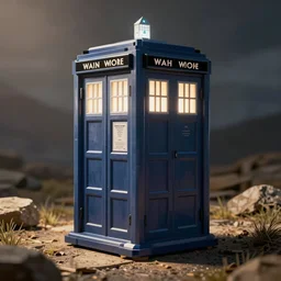 low poly tardis from dr. who