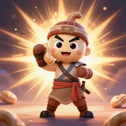 cashew fruit as an fearselles warrior, cartoony, sharp image, detailed, good quality, cartoon network style, vibrant colours