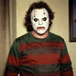 jack black as freddy krueger, horror, vintage photo