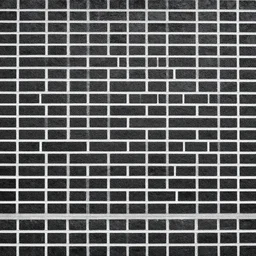 a brick wall of black and white bricks