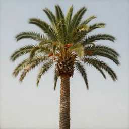 realistic and geometrically precise painting of a palm tree painted by piero della francesca, high quality, no blur, 4 k