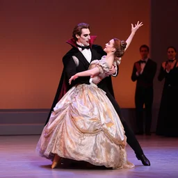 vampire and contess's last dance on the ball real life, award winning photo