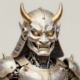 robot - demon samurai mask, torso portrait, intricate, elegant, volumetric lighting, scenery, digital painting, highly detailed, artstation, sharp focus, illustration, concept art, luis rollo, ruan jia, steve mccurry, john berkey