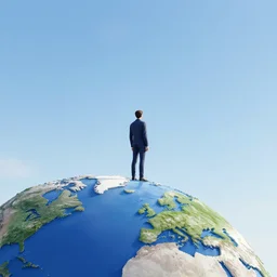 standing on the edge of the world, digital art