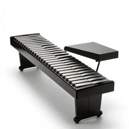 luxurious vibraphone, professional product shot, isolated on a pure white background, centered, entire object in frame, sharp focus, soft studio lighting