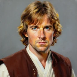 painting of luke skywalker in tsuyoshi nagano style