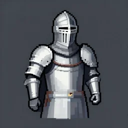 8 - bit pixel art of a knight