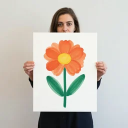 woman holding flower artwork by luc tuymans