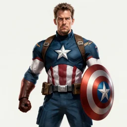 michael rosenbaum as captain america, concept art, epic