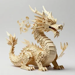 dragon, by wlop, origami, insanely detailed and intricate, hypermaximalist, elegant, ornate, hyper realistic, super detailed, 3 d, octane render, vray
