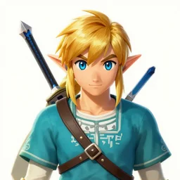 portrait from link from the legend of zelda, trending on artstation
