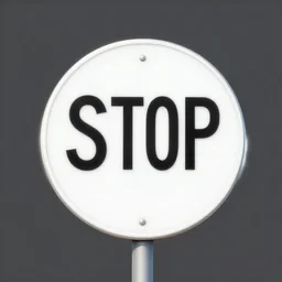 circular stop sign