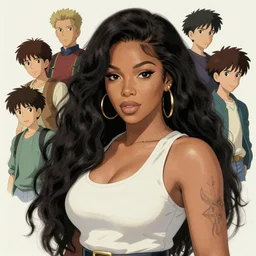 nicki minaj, portrait shinkai makoto studio ghibli studio key hideaki anno sakimichan stanley artgerm lau rossdraws james jean marc simonetti elegant highly detailed digital painting artstation pixiv