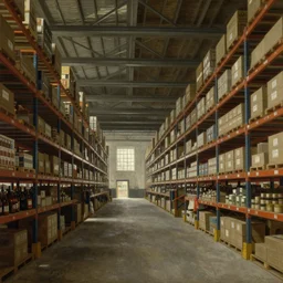 a neoclassical painting of a huge infinite warehouse, classicism, oil painting