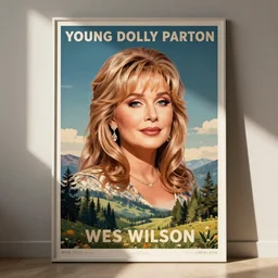 Young Dolly parton poster designed by Wes Wilson