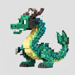 a dragon voxel, texture, 2 d
