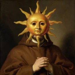 priest in a mask of sun, by carl bloch