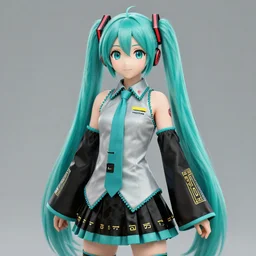 hatsune miku as a real girl, anatomically correct, vibrant, realistic, 3 d render, maya - n 9