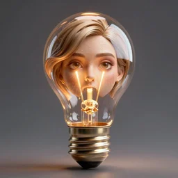 anthropomorphic lightbulb has an elizabeth olsen face, trending on zbrush, unreal engine 5, cgsociety contest winner, intricate, detailed, 4 k quality, concept art