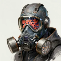 cyberpunk coral gasmask, highly detailed, digital painting, trending on artstation, concept art, sharp focus, illustration, art by artgerm and greg rutkowski and magali villeneuve
