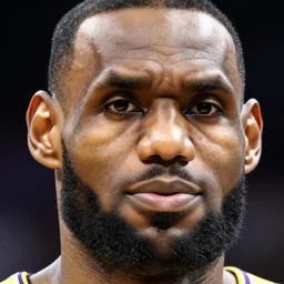 a photo of lebron james taken on an iphone, 4 k, detaipes face